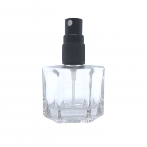 Parfumflesje glas kantigspraymontuur