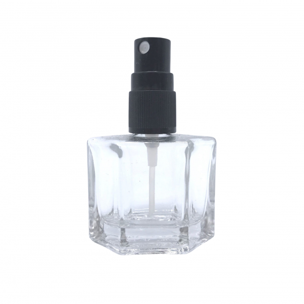 Parfumflesje glas kantigspraymontuur