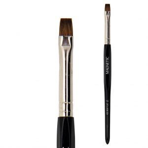 176037 Magnetic Brush Flat 6 Kolinsky Hair - Gel penseel