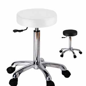 Werkkruk ronde zit zwart/wit