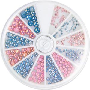 118321 Magnetic Frosted Rhinestones Pink & Blue 270 st