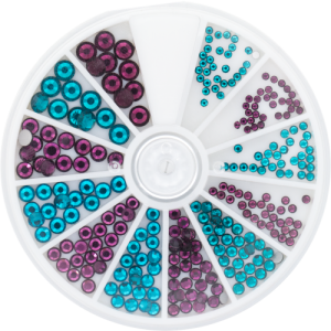 118304 Magnetic Rhinestone Wheel Zircon & Amethyst 270 st