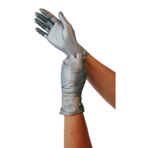 Handschoenen Nitril Fancy Silver - Poeder- en latexvrij (Unigloves) 100 st