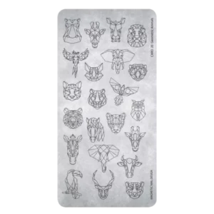 118623 Magnetic Stamping Plate 20 Geometric Animals