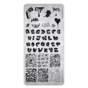 118663 Magnetic Stamping Plate 60 Graffiti Love