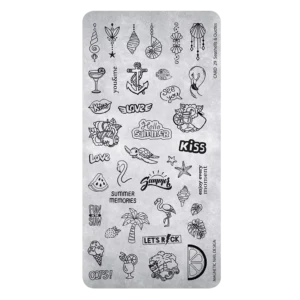 118632 Magnetic Stamping Plate 29 Seashells and Quotes