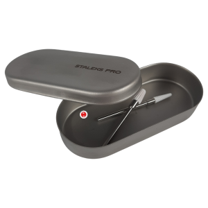 Instrumenten schaal met deksel RVS 9x4x1,8 cm - Klein voor frezen