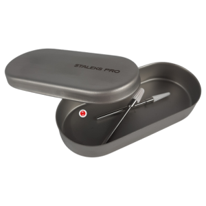 Instrumenten schaal met deksel RVS 9x4x1,8 cm - Klein voor frezen