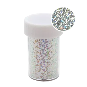 118228 Magnetic Transfer Foil Roll Holographic Silver Confetti