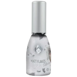 104025 Magnetic Matt Flakes Top Gel Silver