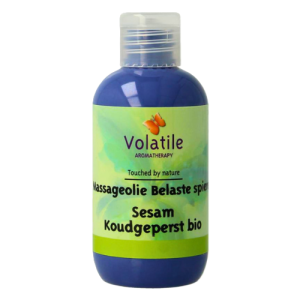 Volatile Massageolie Sesam Belaste Spieren - Biologisch Koudgeperst Sportmassage olie