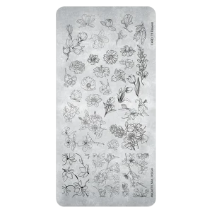 118674 Magnetic Stamping Plate 71 Flowers