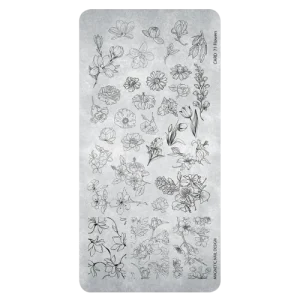 118674 Magnetic Stamping Plate 71 Flowers