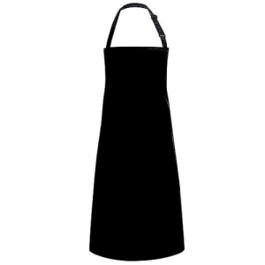 Schort Katoen Polyester 90 cm Zwart