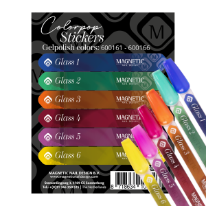 Magnetic Colorpop Stickervel Glass gelpolish - 240014 600161 t/m 600166