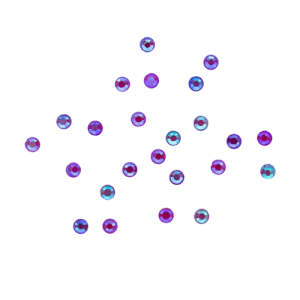 neon paarse rhinestones voor nail art, 24 stuks, maat S van magnetic nail design 118905