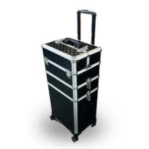 Zwart beauty trolley met afneembare beautycase