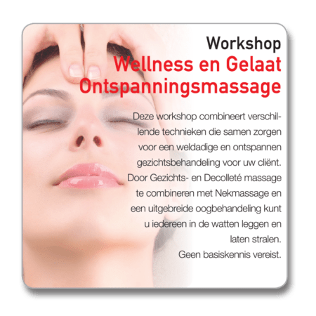 Workshop Wellness ontspanningsmassage gelaat